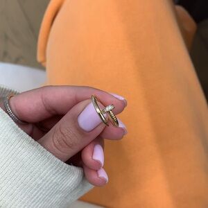 New gold nail ring